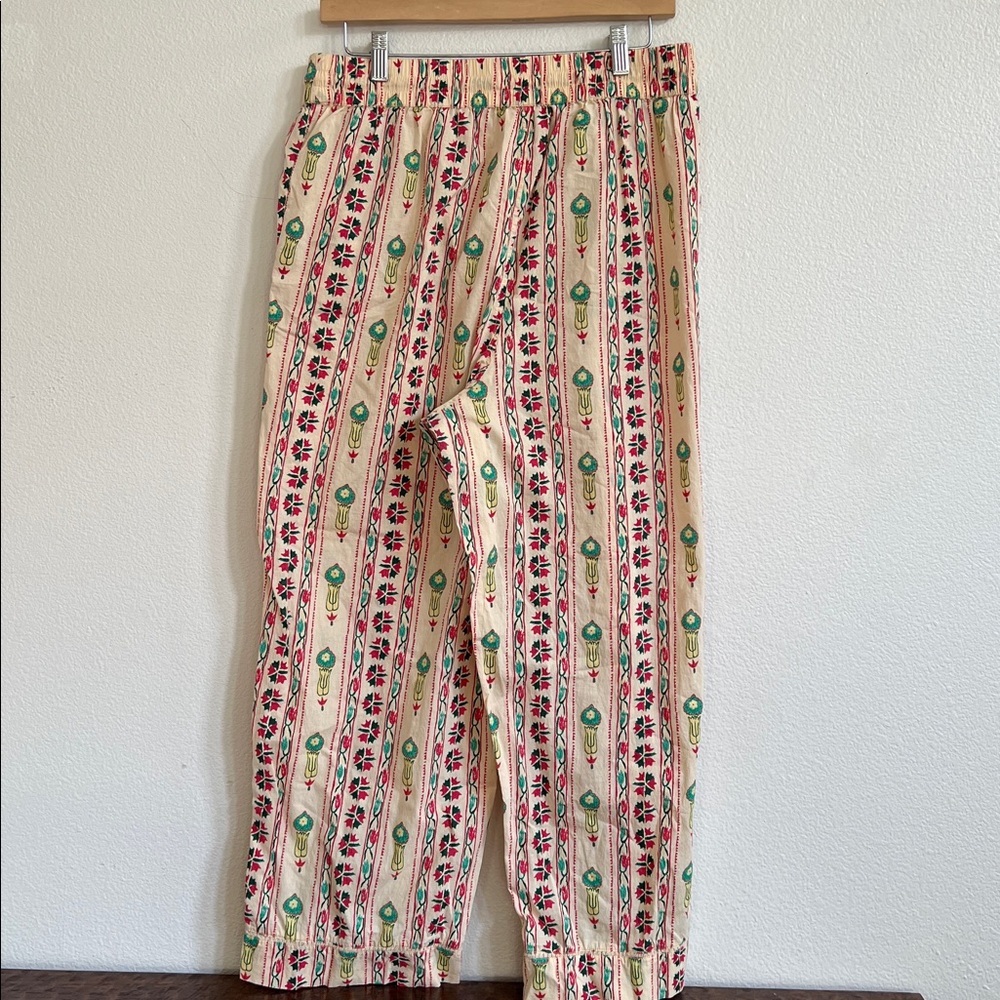 HAUTE HIPPIE India Bohemian Pull-On Straight Leg Cotton Pants Multi Printed L - Picture 5 of 16